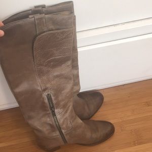 FRYE Tall grey heeled boot